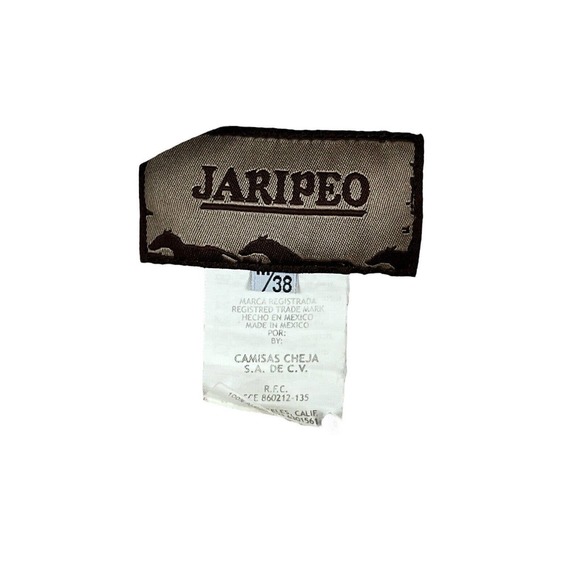 Jaripeo Tan‎ Striped Pearl Snap Long Sleeve Men Sz M/38 - Picture 6 of 6